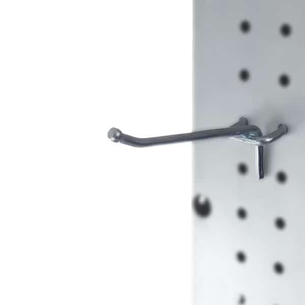 4 in Zinc-Plated Steel Pegboard Hooks for 1/4 in Pegboards, 25 pcs
