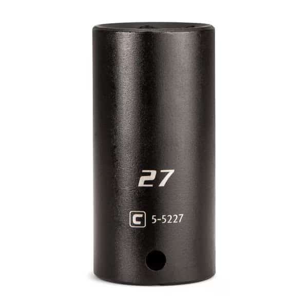 1/2 in Drive 27 mm 6-Point Metric Deep Impact Socket, Capri Tools, Mfr#: 5-5227