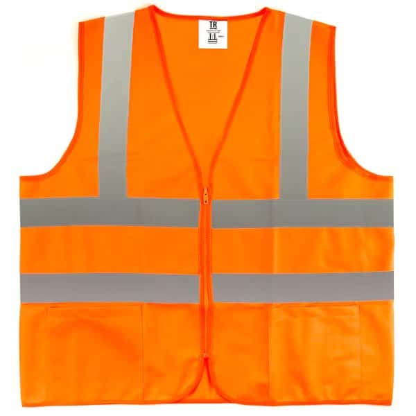 Orange High Visibility Reflective Class 2 Safety Vest, XXXL
