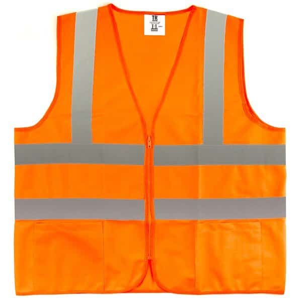 Orange High Visibility Reflective Class 2 Safety Vest, 4XL