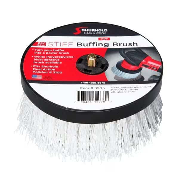 6- " Stiff Brush f/Dual Action Polisher
