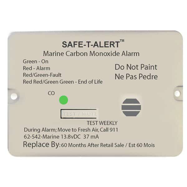62 Series Carbon Monoxide Alarm-12V-62-542-Marine-Flush Mount-White