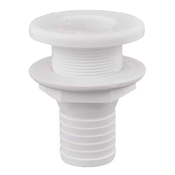 Plastic Thru-Hull Fitting - 1-1/2" - White