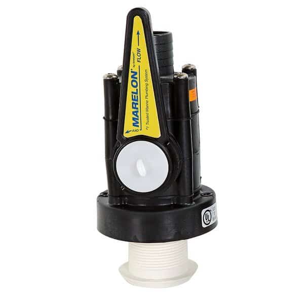 Marelon Full-Flow Seacock & 1" Mushroom Through-Hull