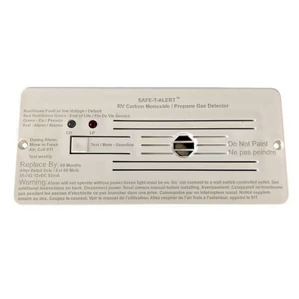 Combo Carbon Monoxide Propane Alarms Flush Mount - White