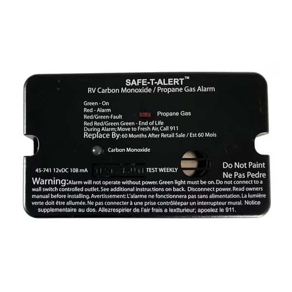 45-Series Combo Carbon Monoxide Propane Alarm Surface Mount - Black