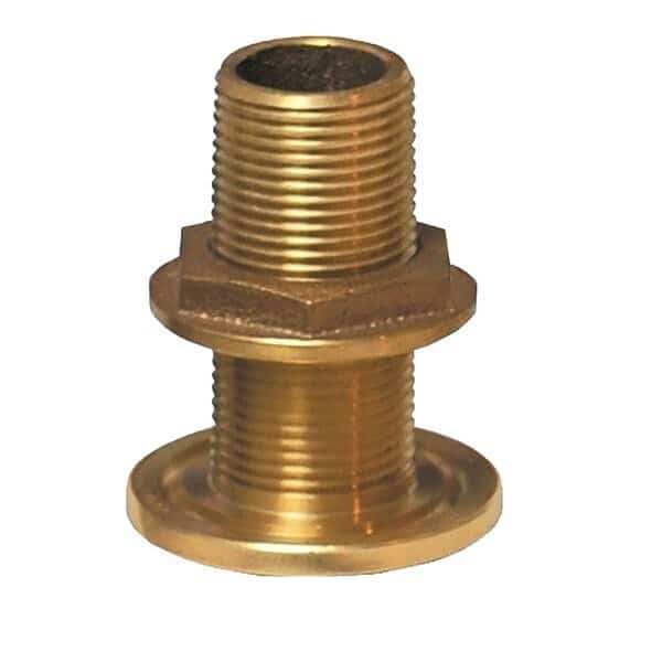 1-1/4" NPS NPT Combo Bronze Thru-Hull Fitting w/Nut