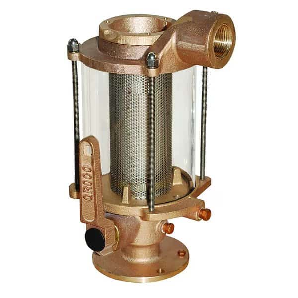 1-1/4" Ball Valve/Seacock & Raw Water Strainer Combo