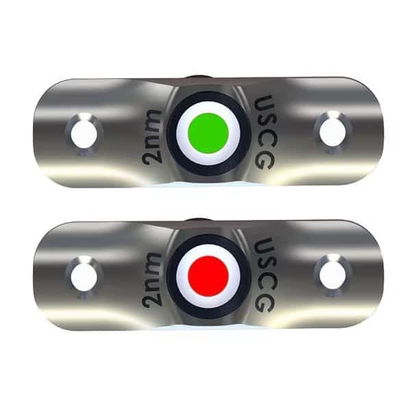 Rub Rail Mounted LED Navigation Light Set - 2-1/2"