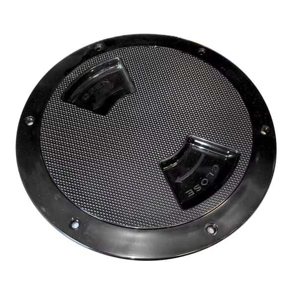 Textured Quarter Turn Deck Plate - Black - 8"