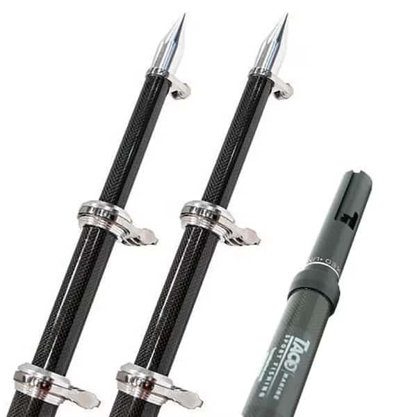 TACO 20, Carbon Fiber Twist &amp, Lock Outrigger Poles f/GS-450, G