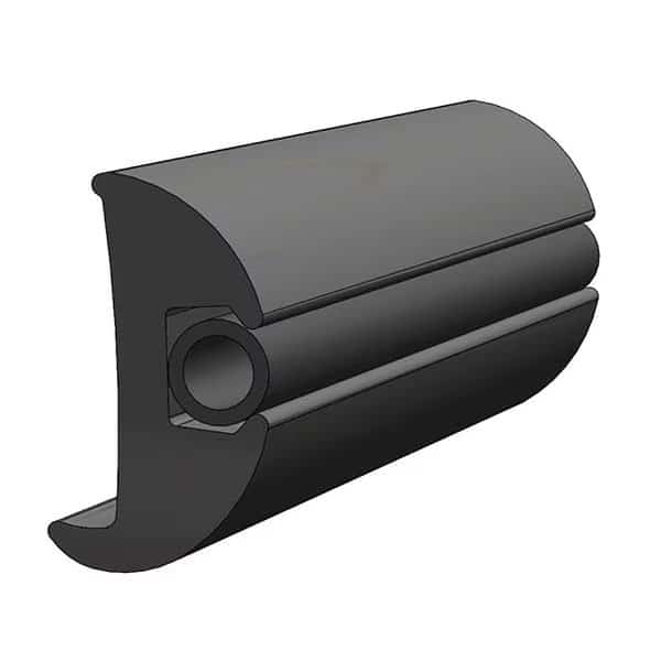 TACO Flexible Vinyl Black Rub Rail 1-1/16 x 1-7/8 50, L