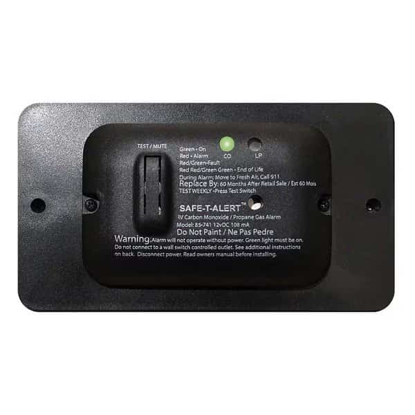 85 Series Carbon Monoxide Propane Gas Alarm, 12V, Black