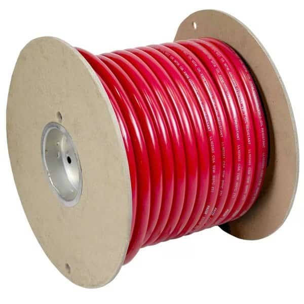 Pacer Red 2 AWG Battery Cable, 100'