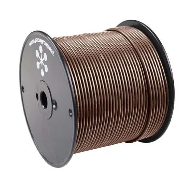 Primary Wire, Marine, 18 AWG, 1C C, Brown, PVC, Stranded, 600V, 500 ft.