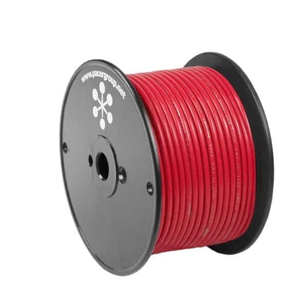 Primary Wire, Marine, 16 AWG, Copper, Red, PVC Jacket, Stranded