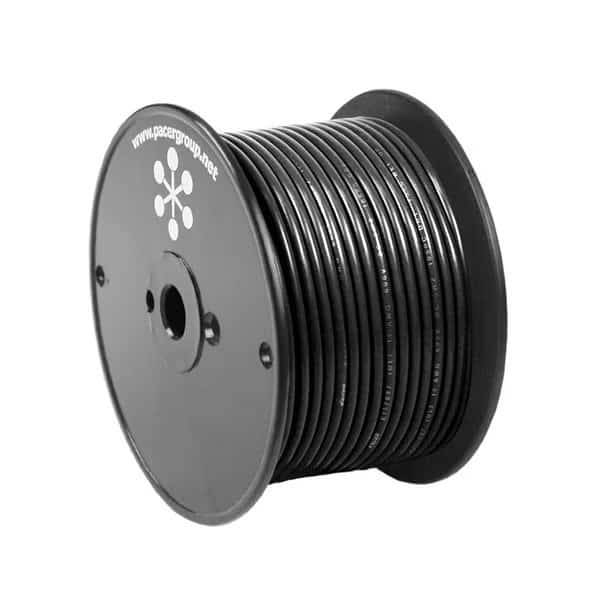 Primary Wire, Marine, 14 AWG, Copper, Black, PVC Jacket, Stranded