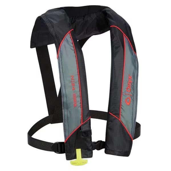 Onyx M-24 Essential Manual Inflatable Life Jacket, Red, Adult Universal