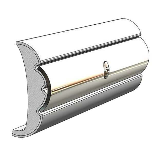 TACO Rigid Vinyl Flex-Core Rub Rail 1.58in x .635in - Frosty White 60,