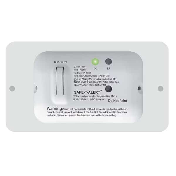 85 Series Carbon Monoxide Propane Gas Alarm - 12V - White