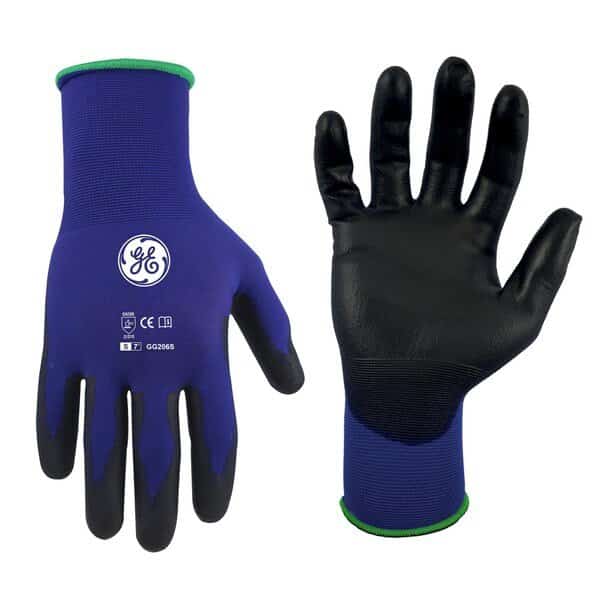 Coated Gloves, Polyurethane, Gray, L