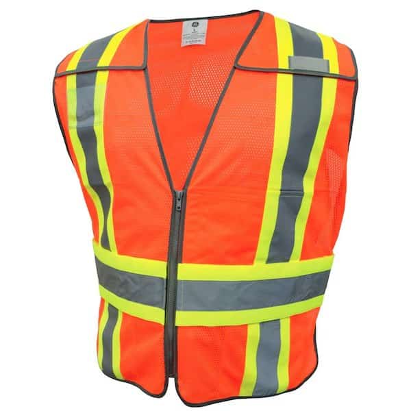 Orange 5 POINT Breakaway Safety Vest, 5 Pockets, L