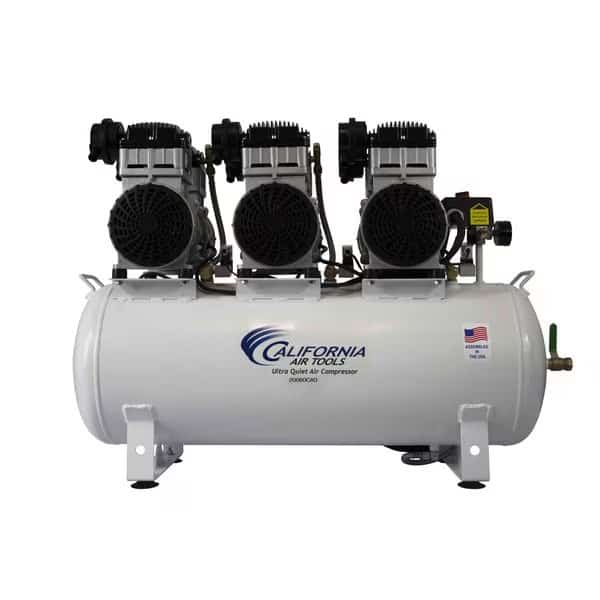 Ultra Quiet And Oil-Free  6.0 Hp, 20.0 Gal. Steel Tank Air Compressor W/ Auto Drain Valve