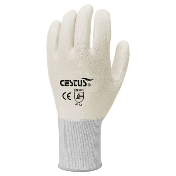 ANSI A2 Cut Resistant Coated Gloves, Polyurethane, 13G, XL, PR