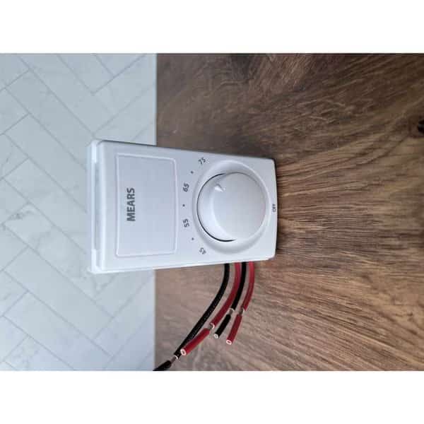 White Single Pole Heat Control, Single Pole, WHITE