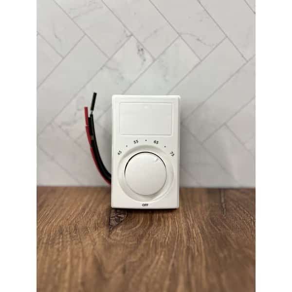 White Double Pole Heat Control, DoubLe Pole, WHITE