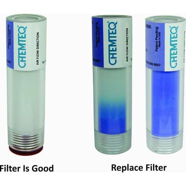 Filter Change Indicator for Ammonia Vapor