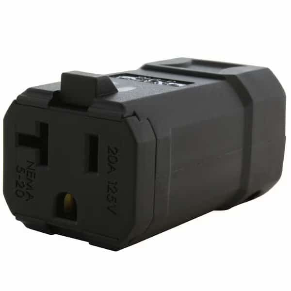 Straight Blade Connector, 5-20R, 20 A, 125V AC, 2 Pole, 3 Wire, Screw Terminals