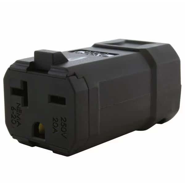 Straight Blade Connector, 6-20R, 20 A, 250V AC, 2 Pole, 3 Wire, Screw Terminals