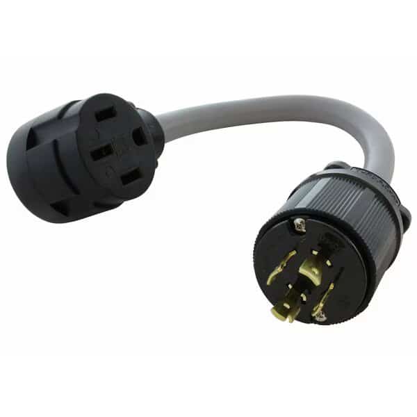 1.5FT EV Adapter 3-Phase 20A 250V L15-20P Locking Plug to 50A EV Connector