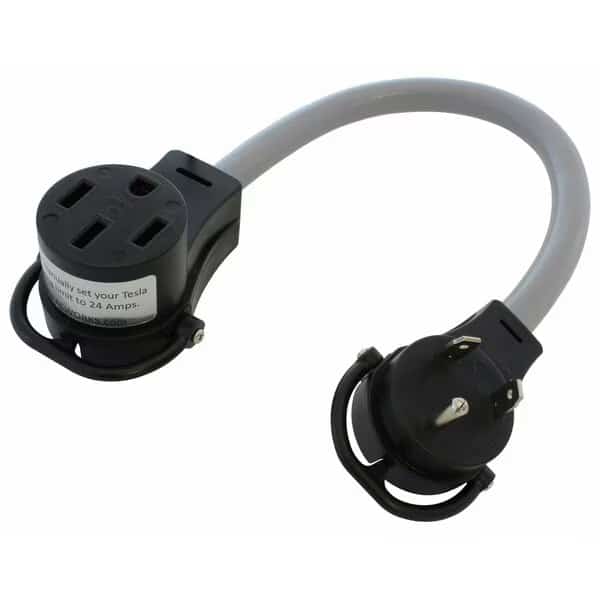 1.5FT EV Adapter 30A 125V TT-30 RV Plug to 50A EV Cord for Tesla