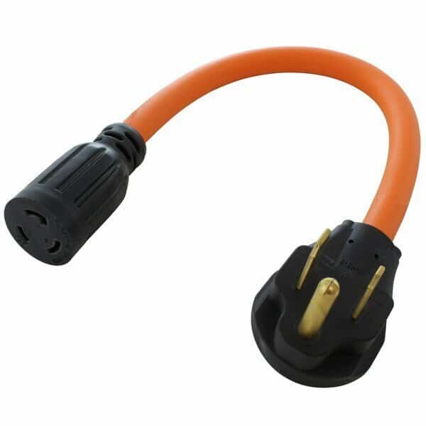 Plug Adapter, STW, L6-20R, 6-50P, 1.5 ft., Orange