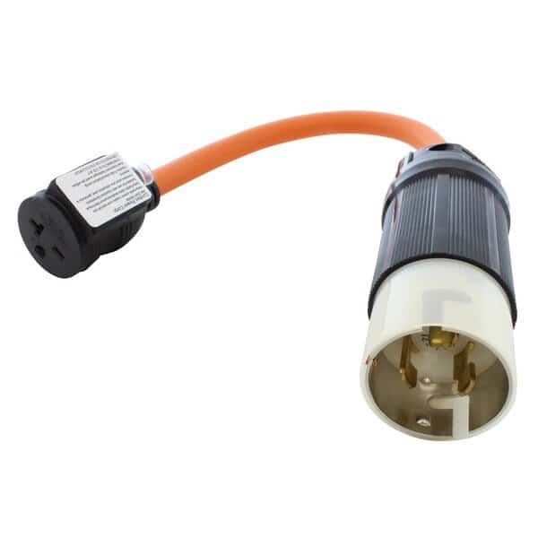 Plug Adapter, STW, 6-15/20R, SS2-50P, 1.5 ft., Orange