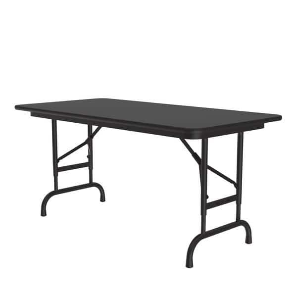 CFA Adjustable HPL Folding Tables 24x48 Black Granite