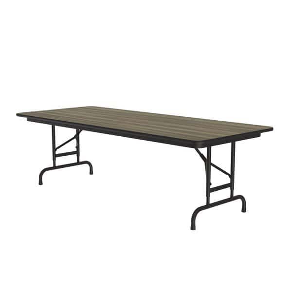 CFA Adjustable HPL Folding Tables 30x96 Colonial Hickory