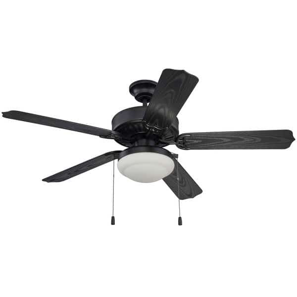 52" Enduro Plastic with Light Kit Ceiling Fan, Craftmade, Mfr#: END52MBK5PC1