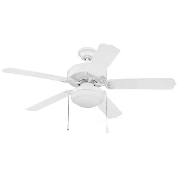 52" Enduro Plastic with Light Kit Ceiling Fan, Craftmade, Mfr#: END52WW5PC1