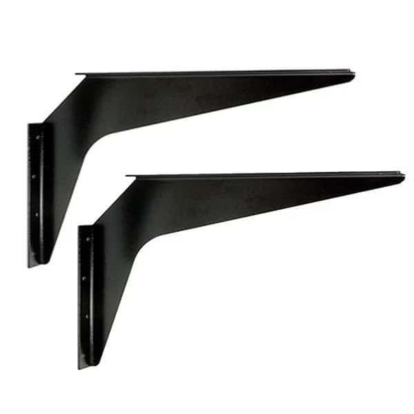 Black 8-in x 12-in Workstation Bracket (2-Pack)