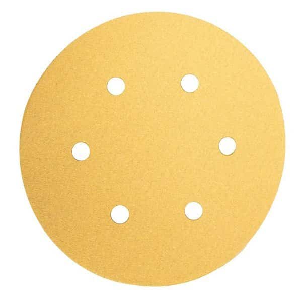Hook-and-Loop Sanding Disc, 6 in. Dia, 6 Hole, 150 Grit