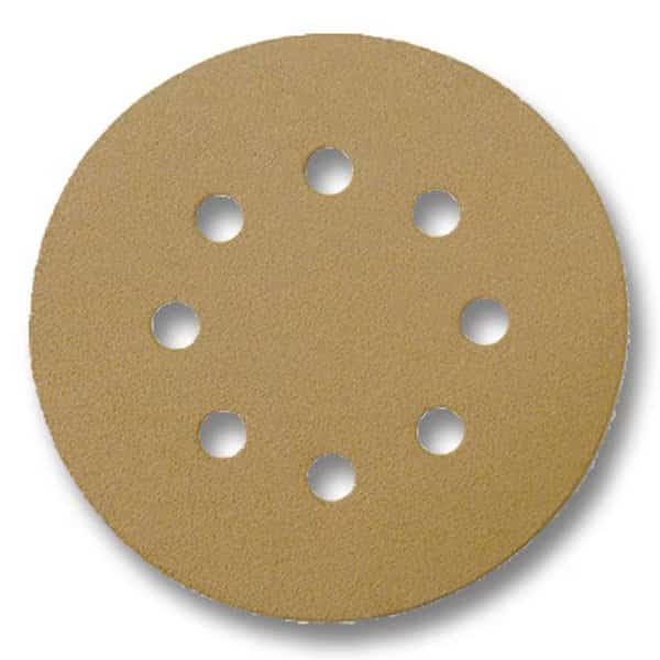 Hook-and-Loop Sanding Disc, 5 in. Dia, 8 Hole, 60 Grit