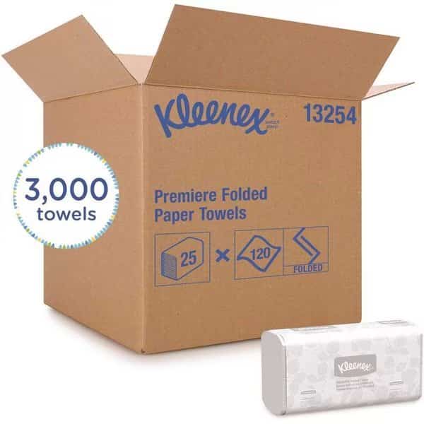 White Scott fold Multi-Fold Paper Towels Absorbency Pockets, 3000PK