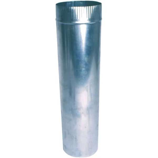 4 in. x 24 in. 26-Gauge Round Duct Pipe