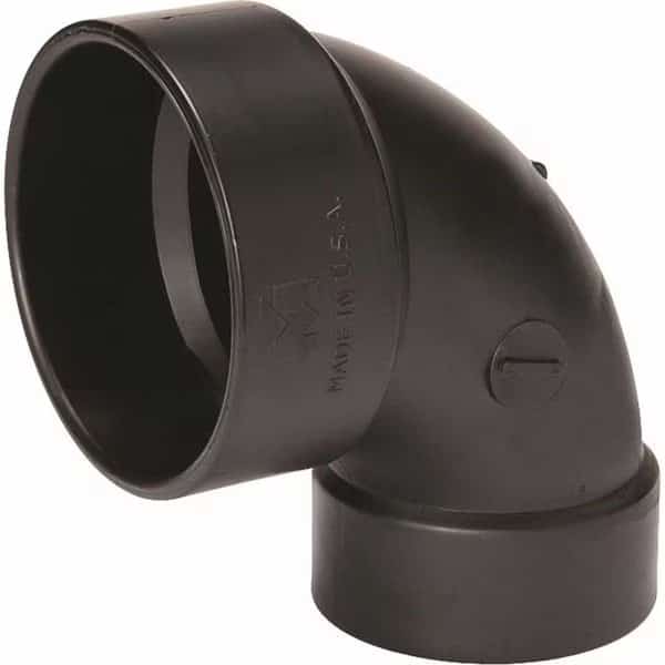 4 in. x 3 in. ABS DWV 90-Degree Hub x Hub Closet Elbow
