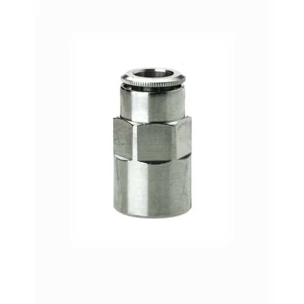 Straight Female Connector, 3/8" OD X 3/8" NPT