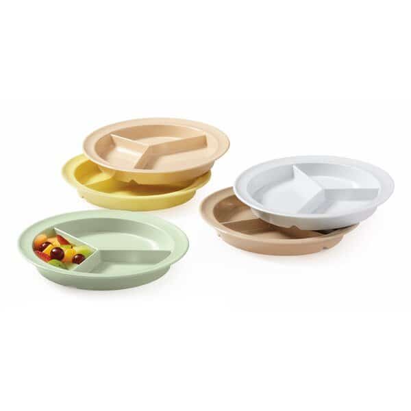 G.E.T. Enterprises Supermel 9" 3 Compartment Tan Plate, PK12