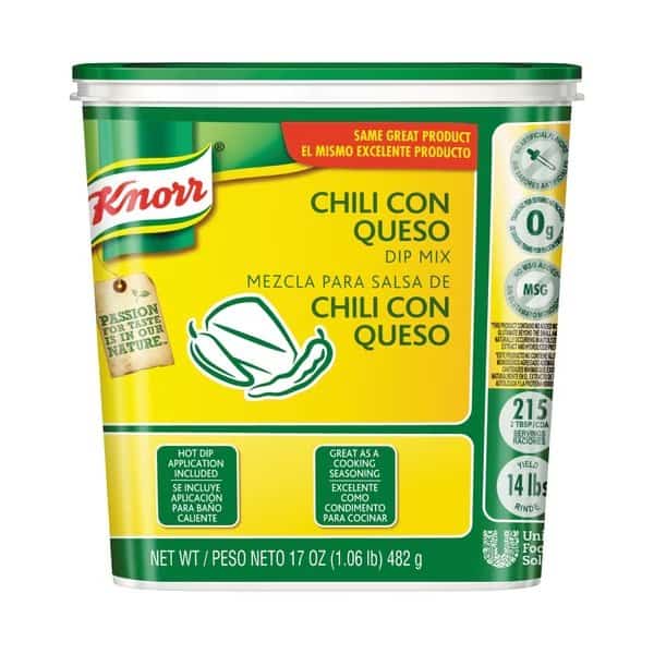 Knorr Chili Con Queso Dip Mix 1lbs Tub, PK6, Knorr, Mfr#: 84140659